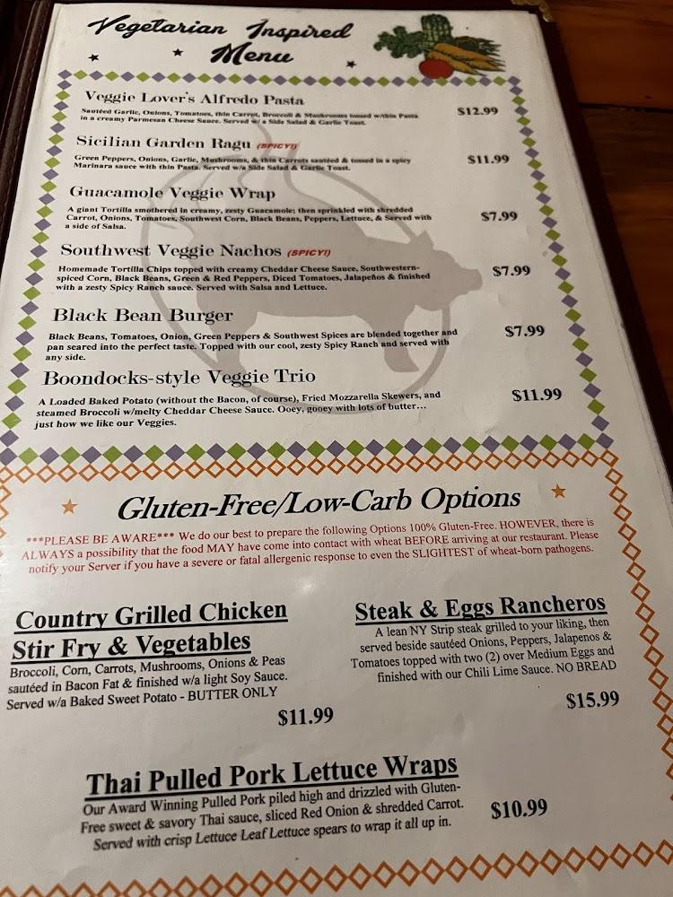 The Boondocks BBQ & Grill Menu image 1