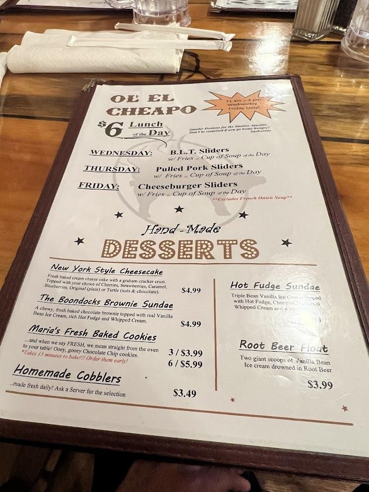 The Boondocks BBQ & Grill Menu image 4